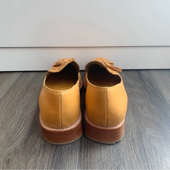 🆕New BaliELF Handmade Light Tan Nikita Woven Leather Loafers Tassel Preppy Sz 7 - Picture 6 of 9